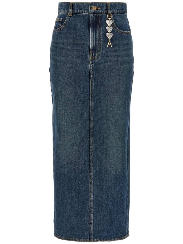 AREA 'Zip Slit Midi' skirt PF24AWSK0018DE01BLU