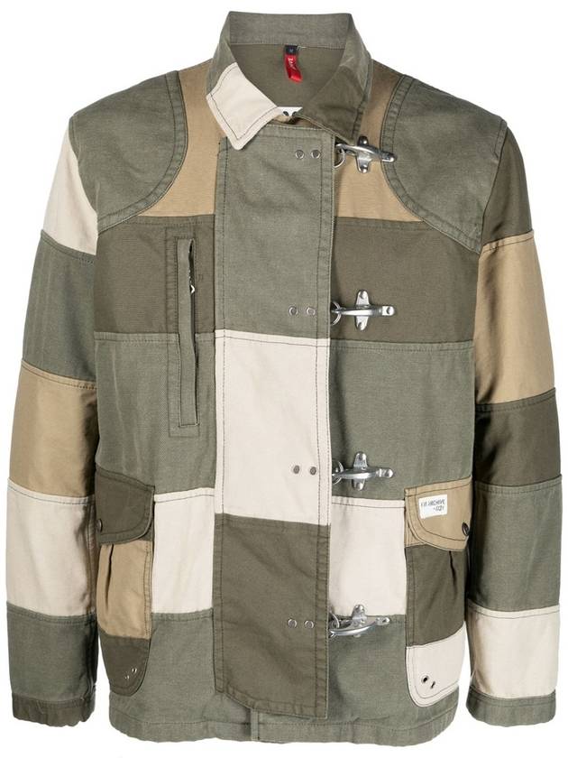 Fay Patchwork shirt jacket