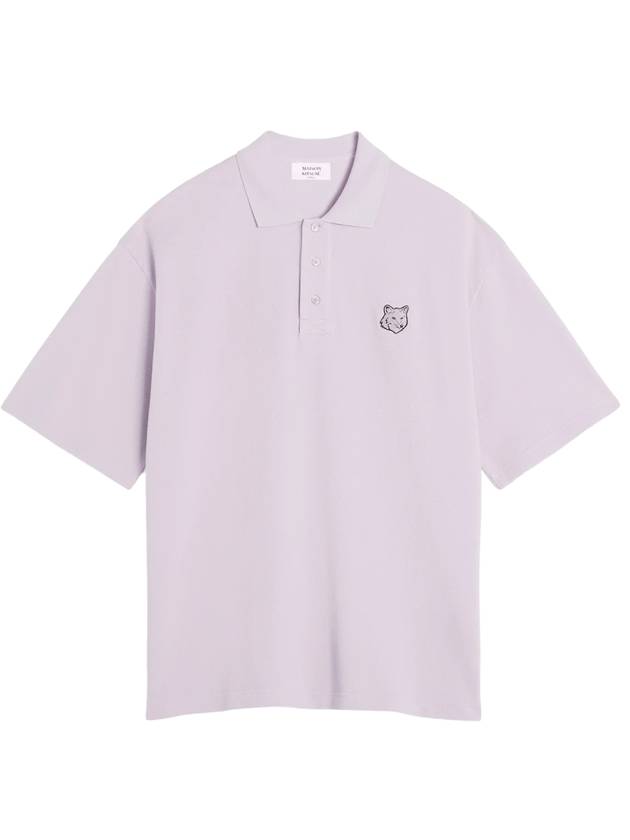 25SS 메종키츠네 폴로 티셔츠 MM00202KJ7010 0173 Lilac