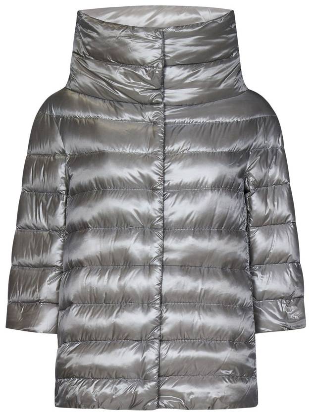 에르노 아민타 크롭 슬리브 다운 패딩 그레이